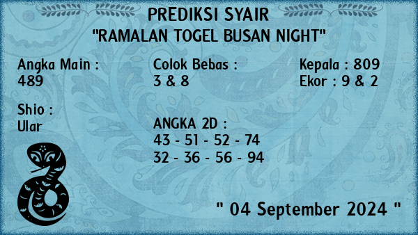 Prediksi Busan Night