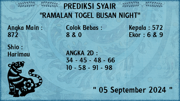 Prediksi Busan Night