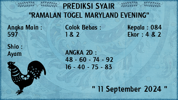 Prediksi Maryland Evening