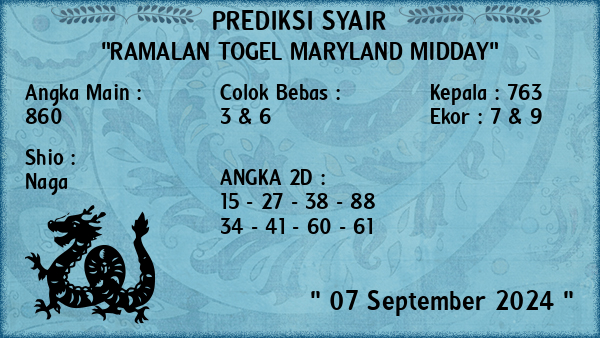 Prediksi Maryland Midday