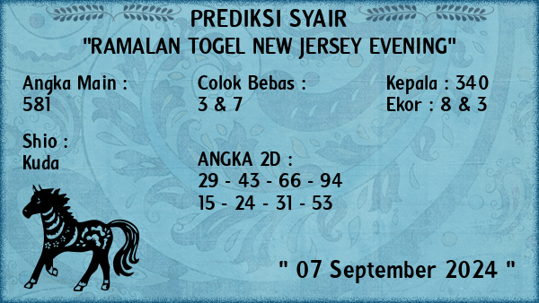 Prediksi New Jersey Evening