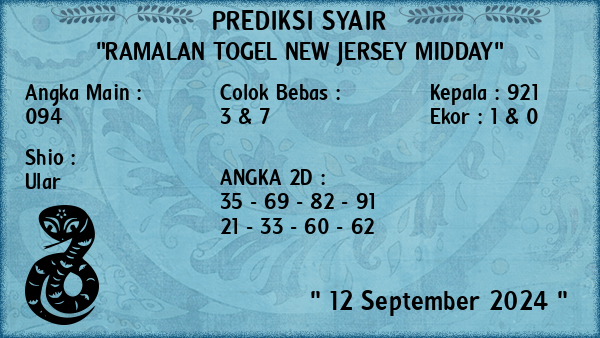 Prediksi New Jersey Midday