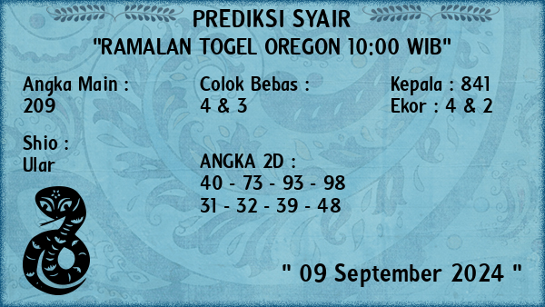 Prediksi Oregon 10:00 WIB