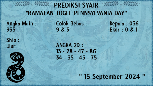 Prediksi Pennsylvania Day