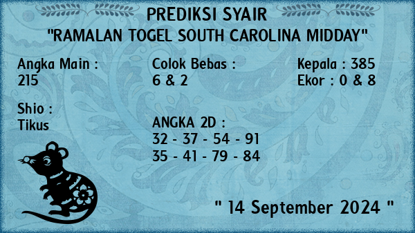 Prediksi South Carolina Midday