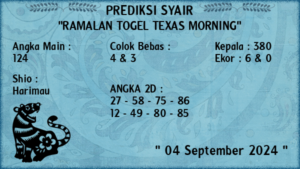 Prediksi Texas Morning