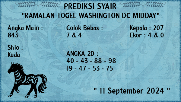 Prediksi Washington Dc Midday